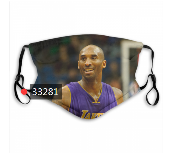 2021 NBA Los Angeles Lakers #24 kobe bryant 33281 Dust mask with filter->nba dust mask->Sports Accessory